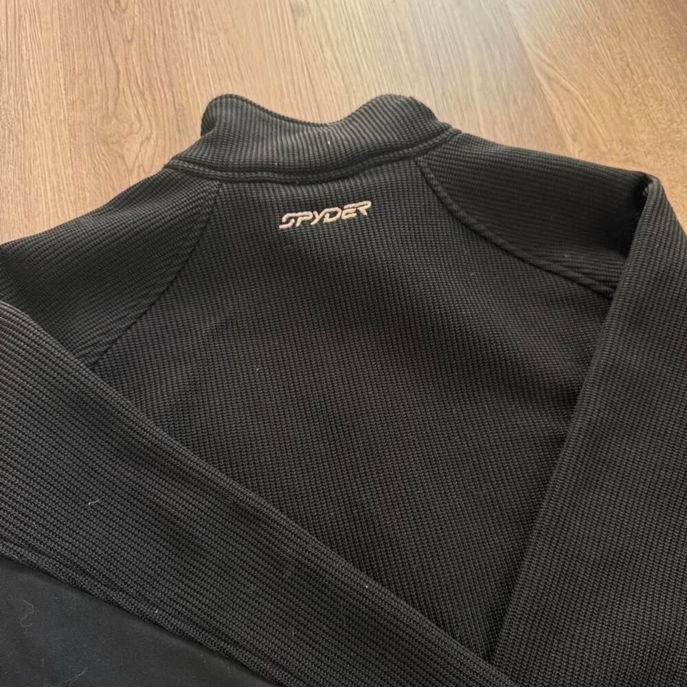 Spyder Black Quarter Zip Sweater Knit Sweatshirt - Picture 4 of 4
